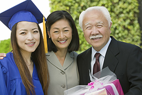 asian family graduate